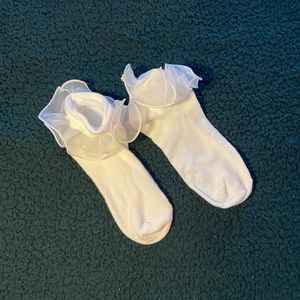 white ruffle socks <3